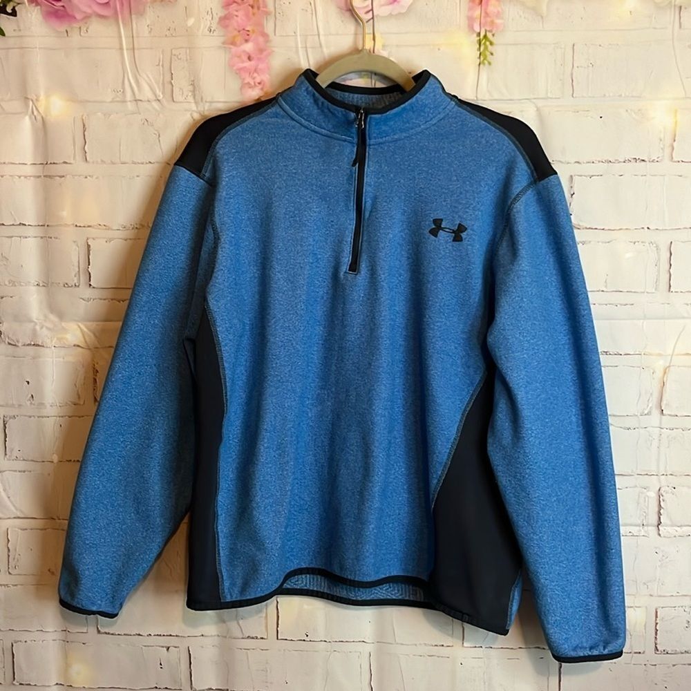 UNDER ARMOUR YOUTH L COLD GEAR ZIP COLLAR SWEATSHIRT